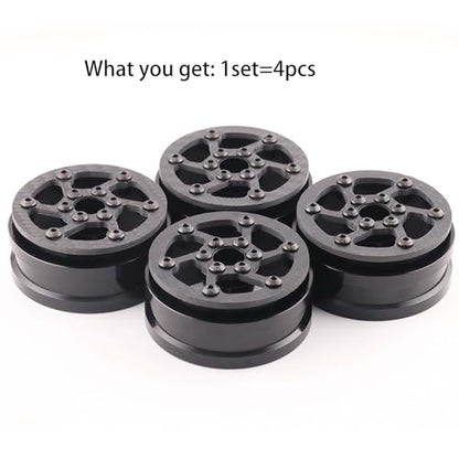1.9" Aluminum Beadlock Wheel Rims 4PCS Carbon Fiber for 1/10 RC Crawler TRX4 Axial Capra SCX10 VS4-10 Gen8 Upgraded Carbon Fiber 1.9 Beadlock Wheel Rims - style: TXW-LG-D