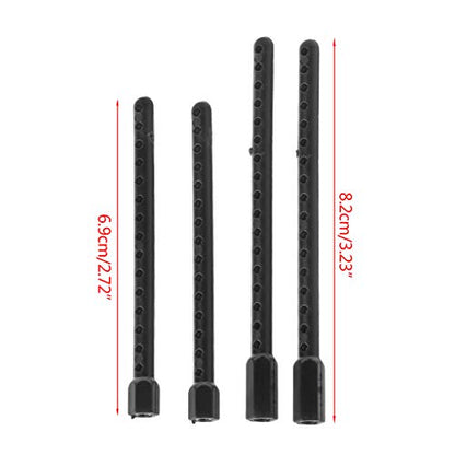 angwang Rc Car Body Post Mounts,4pcs Plastic Body Post Mounts 1:10 for HSP 94123 94122 Model RC Car Replacement Black