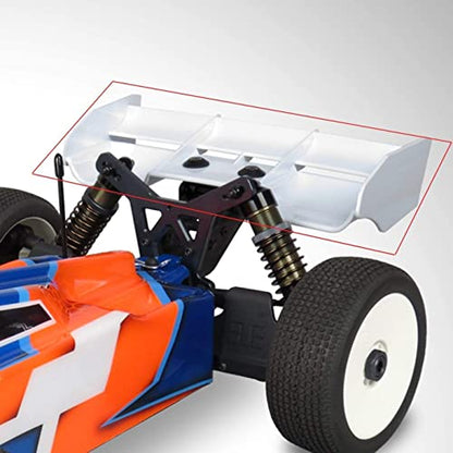 1:8 Scale RC Off-Road Car Rear Spoiler Plastic Tail Wing Accessories for 1/8 Model Off Road Buggy Drift Racing Truck Vehicle for HPI HSP (White) - color: White