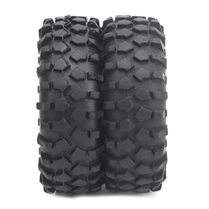 VGEBY RC Tires, High-Durability Rear Twin 1/10 Scale Off-Road Tires 55mm Diameter for RC Enthusiasts, Off-Road Racers, Competitive Events, Model Car Hobbyists