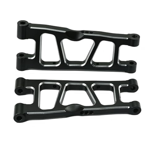 Aluminum Upgrade Parts Set for ARRMA 1/16 Mini Kraton 3S, Front/Rear Upper/Lower Arm, Gearbox Cover, Wing, Steering Link (Black Front/Rear Upper/Lower Arm Set) - color: Black Front/Rear Upper/Lower Arm Set