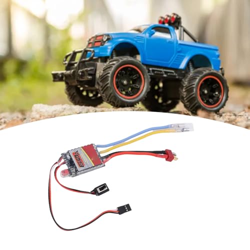 Zunate 60A Brushed ESC with T Plug for 540 550 380 370 Motors - Electronic Speed Controller for 1/10 1/12 /16 RC Cars, Trucks, Boats & Crawlers