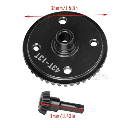 RC Diff Bevel Gear 43T & Pinion Gear 13T Upgrades Part for 1/7 Infraction 6S BLX/Limitless/Infraction 6S V2 / 1/8 Typhon 6S BLX / 1/10 Senton 6S BLX