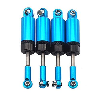 4Pack Share Goo Metal Shock Absorber Kit Damper Suspension Upgrade Part Compatible with WPL 1/16 C14 C24 RC Crawler Off-Road Car Truck (Blue) - color: Blue