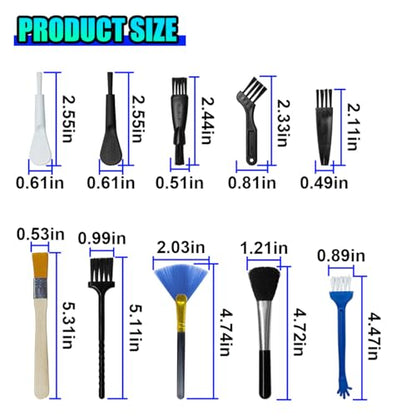 ZIMISI 10PCS Car Detailing Brush Kit, Nylon Anti-Static Car Interior Cleaning Tools, Portable Crevice Cleaning Brush Auto Dusting Tool Multipurpose for Dashboard Air Vent Computer Keyboard