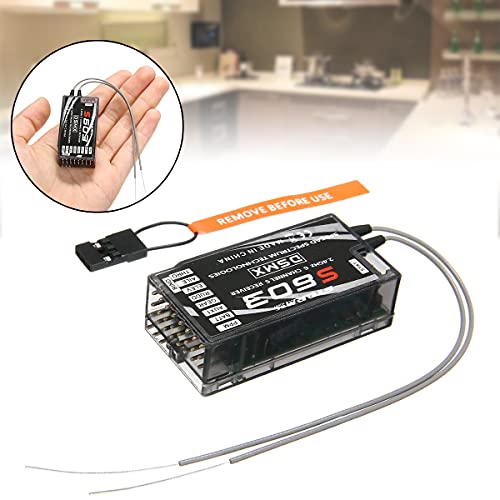 6 Channel 2.4 GHz Air Receiver, DSM2/DSMX Compatible, Black