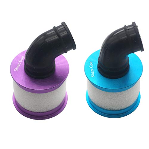 RC Aluminum Nitro Fuel Filter & Aluminum Capped Air Filter Sponge Cover 04104 Upgrade Parts