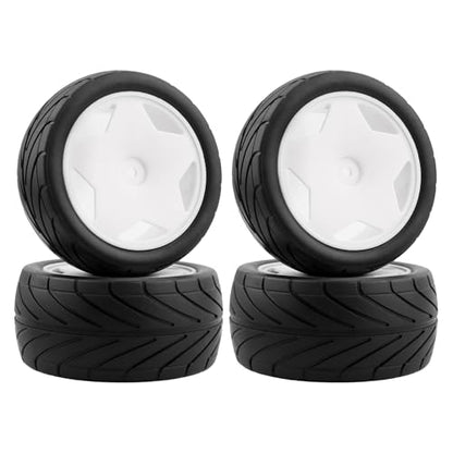4 Pieces 12mm Hex Off-Road RC Eletric Buggy Wheels & Tires for 1/16 1/14 1/12 1/10 Scale H16PL JC16EP 16207 124010 144010 124017 124018 RC Buggy Trucks Cars