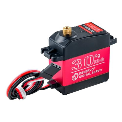 DS3230MG 30KG Metal Gear Digital Servo High Torque Steering Gear Servo, Waterproof Aluminium Case RC Servo Motor for 1/8 1/10 1/12 RC Cars (Control Angle 270°, Pack of 2pcs) - style: 2PCS 30KG DS3230 - 270°
