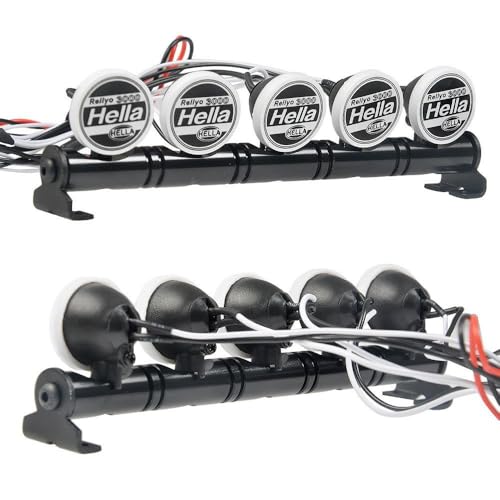 Metal Roof LED Light Bar 4 LEDs for SCX10 D90 TRX-4 1:10 RC Crawler Truck (4 LEDs)