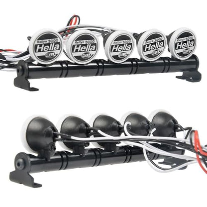 Metal Roof LED Light Bar 4 LEDs for SCX10 D90 TRX-4 1:10 RC Crawler Truck (4 LEDs)