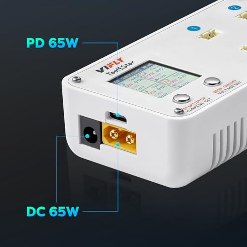 SoloGood VIFLY ToothStor 4 Port 2S Balance Charger with Storage Mode for RC FPV Freestyle Cinewhoop Drone DIY Parts