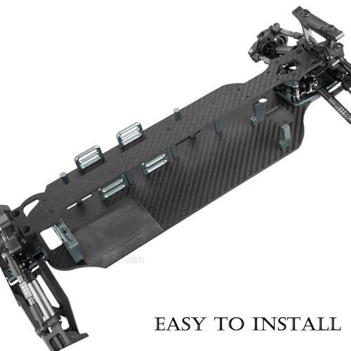 RC Upgrades Part Chassis Protect Armor Skid Plate Guard for 1/10 F0rd F15O Rapt0r R(101076-4),Carbon Fibre hassis Protect Armor Hops Up,Titanium - color: Titanium-(upgrades）