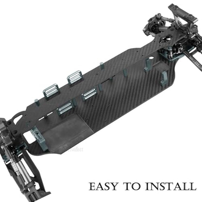 RC Upgrades Part Chassis Protect Armor Skid Plate Guard for 1/10 F0rd F15O Rapt0r R(101076-4),Carbon Fibre hassis Protect Armor Hops Up,Titanium - color: Titanium-(upgrades）