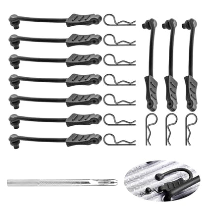 10PCS AllinRC RC Body Clips with Pull Tabs & 2.5mm Body Reamer Universal 1/24 1/28 1/36 Scale RC Clips Upgrades for Axial SCX24 Deadbolt C10 Gladiator Kyosho Mini-Z Wltoys K969 K989 (0.7mm Rod) - size: 0.7mm Rod