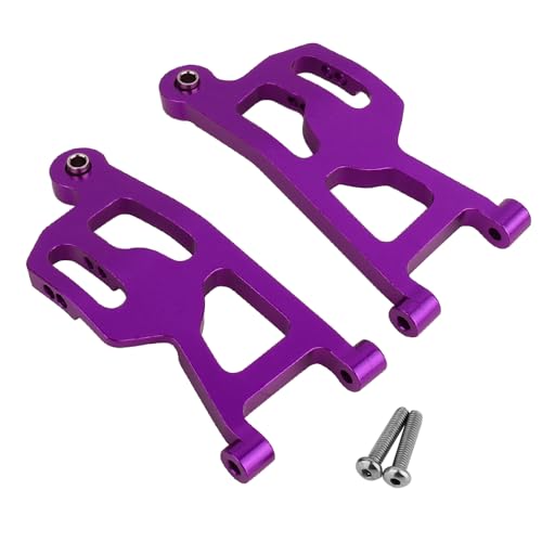 Aluminum Front Rear Swing Arm & Steering Knuckle C-Hub Kit Compatible with 1/14 MJX Hyper Go 14210 14209 H14BM RC Upgrade Parts (Purple) - color: Purple