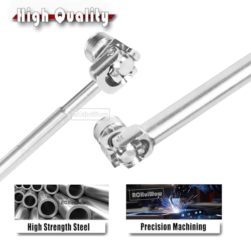 Universal Drive Shaft Upgrades Part for 1/10 SCX10 II Red cat D90 Gen7/Pro GEN8 RC 4WD,Harden Steel #45 RC Driveshafts(115-176MM),2PCS,Silver - size: 115-176mm(2pcs-silver)