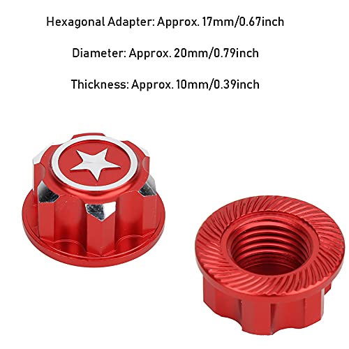 17mm Hex Wheel Nut, Aluminum Alloy Lightweight Durable RC Car Wheel Nut Set of 4 for RC Enthusiasts Hobbyists Racing Off-Road Vehicles