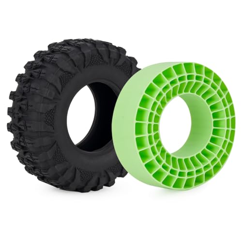 Silicone Rubber Insert Foam for 132-134mm (5.25" OD) 2.2" Tires (Green 4pcs) - color: Green 4pcs