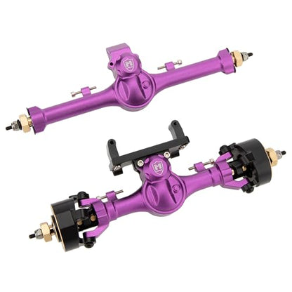 MEUS RACING 5mm ISO V2 SCX24 Axles with 3-Section CVD for Axial 1/24 SCX24 RC Crawler (Anodized Purple) - color: Anodized Purple