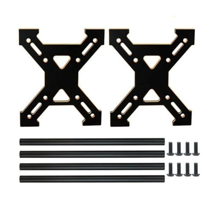 KingVal Metal Wheel Rim Tire Storage Rack RC Tool Kit Compatible with AXIAL SCX24 TRAXXAS TRX4M FCX24 1/24 1/18 1'' 1.1'' RC Crawler Car Tire Wheel (Black-Gold)