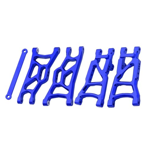 RC Cars Crawler Parts Compatible with for traxxas for Slash 2WD for VXL for Nitro for Slash for Rustler for Raptor 1/10 RC Car Metal Front Rear Suspension Arm Set(Blue) - color: Blue