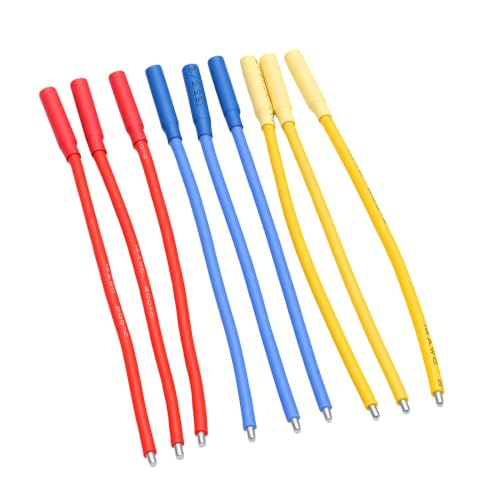Drfeify ESC Extension Cable, 14AWG 4.0mm Banana Female Connector with 9Pcs Silicone Wire Set, for RC Brushless Motor