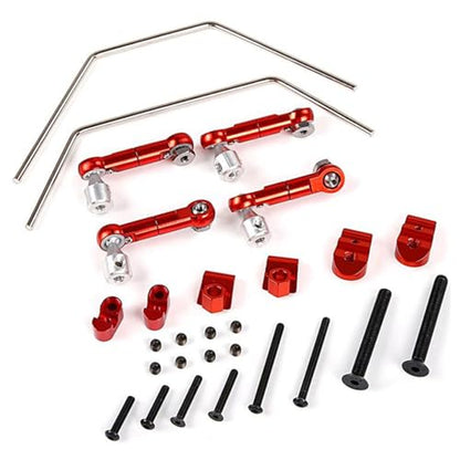 CNC Metal Balance Bar Sway Kit (Red) | for 1/5 HPI ROFUN ROVAN King Motor Baja 5b 5t 5sc Rc Car Parts - color: Red