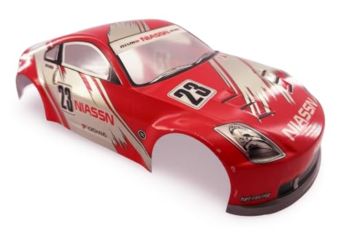 Painted PVC Body Shell for 1/10 On Road Racing Drift Car, 1:10 Scale, 190mm, Nissan 350Z Style (Red) - color: Red