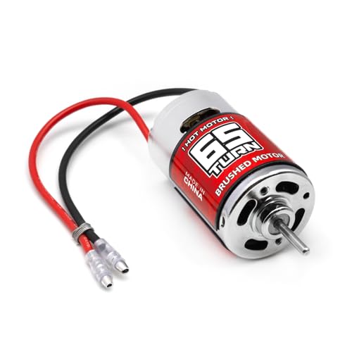 RC Motor 550 65T Brushed Motor Splash-Proof for 1/10 Trx4 Slash ARRMA Granite Senton Axial Redcat HSP HPI Crawler Off-Road,Racing,Drifting,Highway Slow High Speed Car (65T)