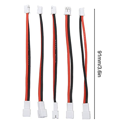 5Pcs 2P Male to Female Cable, Lipo Battery Adapter Cable Adapter for Axial SCX24 1/24 RC Crawler 36in, Extension Link Cable Soft Flexibility