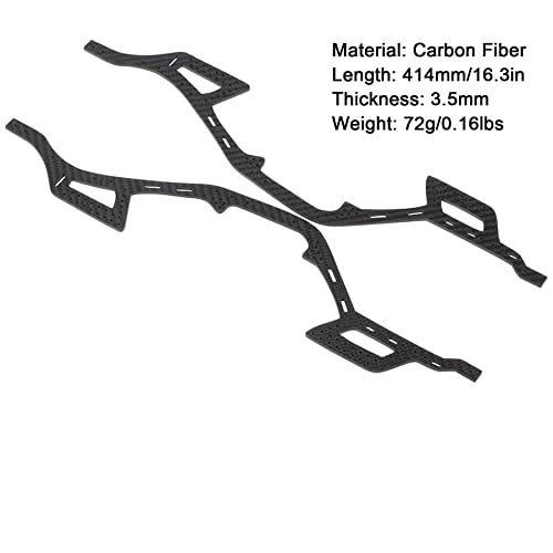 Carbon Fiber LCG Chassis Rails, Gen2 RC Frame Rails for 1/10 RC Rock Crawle, 72g Lightweight Thickened for 1/10 RC Rock Crawler Axial SCX10 I II Upgrade Parts (Only Gen2 Rails) - color: Gen2 Rails