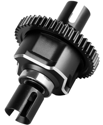 46T Center Differential Assembly #9585 Upgrades Part for Sledge 1/8,Heavy Duty Medium Carbon Steel & Aluminum Alloy RCarmumb RC Truck Replacement Upgrade,Black - color: Black(1set)