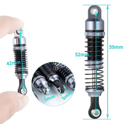 52mm Shock Absorber Damper Upgrade Parts, Titanium | For 1/18 TRX4M, RC Crawler Car - color: Titanium