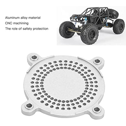 RC Fan Cover 50mm Aluminum Alloy CNC Machining ESC Cooling Fan Cover, Lightweight Protective Cover for RC Car ESC with Enhanced Heat Dissipation and Rugged Design (Silver) - color: Silver