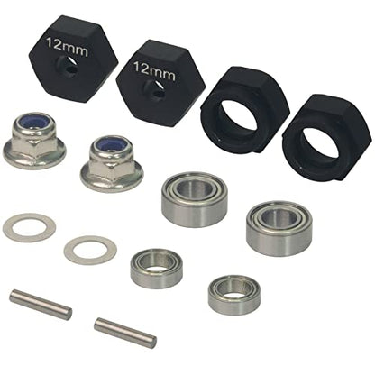 RC Car 1/10 Aluminum 12mm Hex Wheels Rims Hub Adapter for Tamiya DT-02 DF02 Holiday Buggy 2WD Off-Road Upgrade Parts