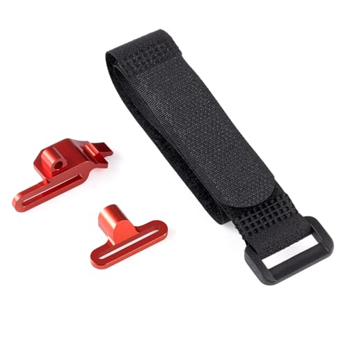 Battery Holder Mount Hold-Down for Tra-xxas 1:16 Mini Maxx 4WD XRT | VXL-3S Monster Truck Upgrades Red Aluminum Alloy - color: Red