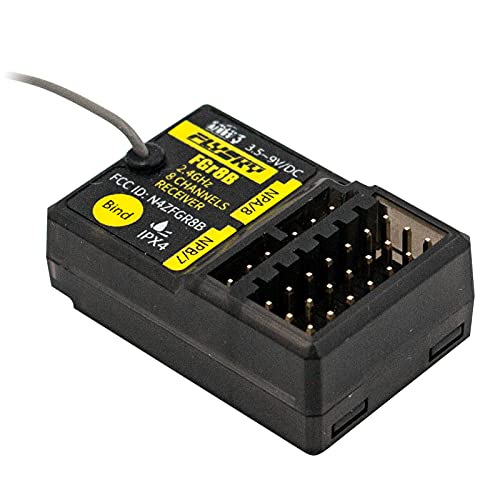 Flysky FGR8B Receiver, 2.4GHz 8CH Remote Control Receiver PWM/PPM/i-Bus Output Compatible with AFHDS 3 Transmitters and RF Modules PL18/ NB4 /NB4 Lite/ FRM302 (FS-FGR8B Receiver) - style: FS-FGR8B Receiver