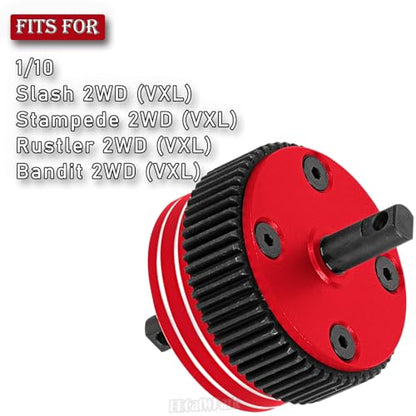 RC Differential Case Upgrades Part for 1/10 Slash 2WD VXL/Stampede 2WD VXL/Rustler 2WD VXL/Bandit 2WD VXL,Planetary Gear Diff Hops up,#2388X,Red - color: Red - (Differential Case)