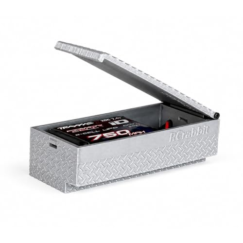 Tool Box Battery Storage for TRX4M K10 & F-150 High Trail, Scale Truck Bed Storage Box Holds Stock 750mAh Battery, Functional RC Crawler Accessory (No Vehicle Included) - style: Toolbox