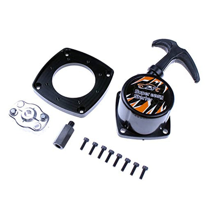 Super Easy Pull Starter for Zenoah Chongyang 23CC 26CC 29CC Rovan 23-30.5CC Engine (Black) - color: Black