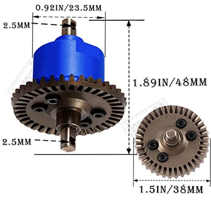 RC Steel Front Main Gear & Differential Case Upgrades Part for 1/10 Slash/Rustler/Stampede 4X4 VXL,Metal Differential Front Differential Upgrades,5381 6882 5379,Blue - color: Front Differential(blue)