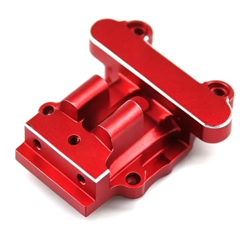 Aluminum Upgrade Parts Set for ARRMA 1/16 Mini Kraton 3S, Front/Rear Upper/Lower Arm, Gearbox Cover, Wing, Steering Link (Red Rear Gearbox Cover) - color: Red Rear Gearbox Cover