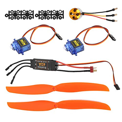 RiToEasysports Rc Plane Parts, A2212 1000KV Brushless Motor 40A ESC SG90 9G Propeller Combo Kit for Rc Airplane Airplane Motor Plane Kit (A2212 1000KV brushless 40A ESC SG90 9G Micro)