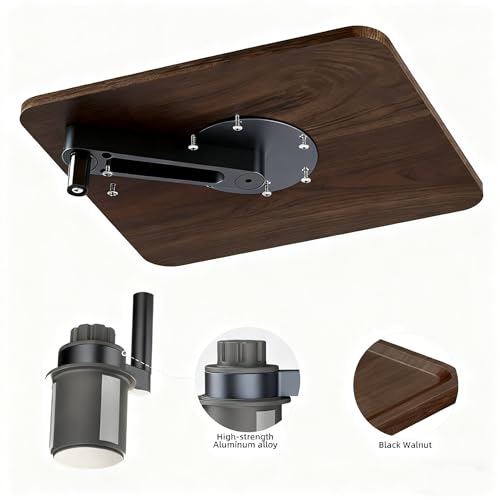 HZGAMER Wood Car Desk for Laptop, 360° Rotating Wood Cup Holder Table Tray for Drivers and Passengers, Car Accessories Compatible with Tesla Model Y/3/S, Ford F150/Explorer/Maverick & Most Vehicles