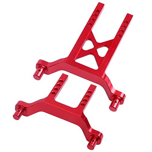 Metal Aluminum Front & Rear Body Mounts Posts for 1/18 Traxxas LaTrax Teton SST, Replace Parts 7615 (Red) - color: Red