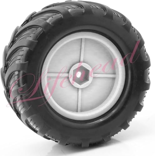 Lifehead 1/16 RC Monster Truck Snow Sand Tires for 1/12 1/14 1/16 RC Off Road Monster Truck TRAXXAS E-REVO SUMMIT Tamiya Losi HBX 16889 S1601/12mm Hex/OD 100mm - color: White