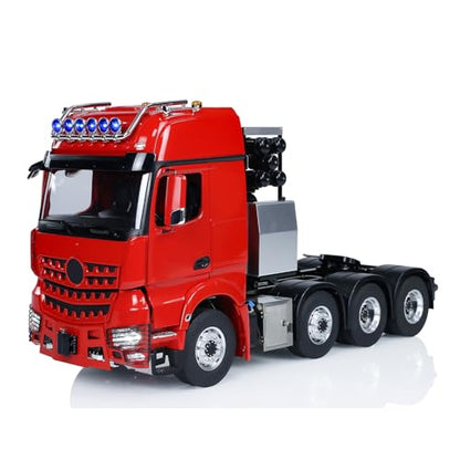 LESU wheelfun 1/14 RC Tractor Truck for 3363 1851 Heavy Metal Chassis 3-Speed Transmission Lock Differential Front Hook Equipment Rack Light Sound I6S Radio Construction Vehicle Hobby Grade Model