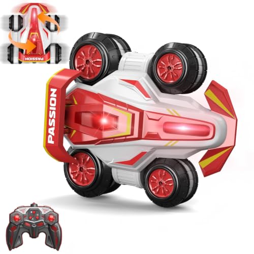 High Speed Drift Remote Control Stunt Deformation Car - color: Flaming Red