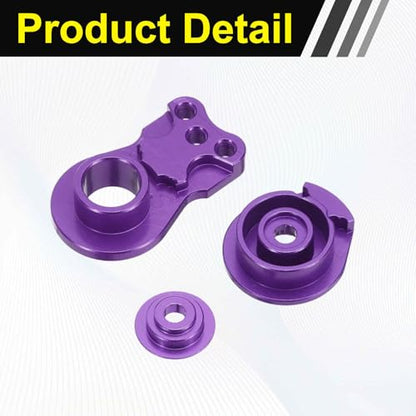 MECCANIXITY 2pcs 25T Servo Horn Arm Adjustable 3 Hole High-Torque Aluminum Alloy Servo Arm for 1/10 RC Model Car Truck Robot Boat Airplane, Red & Purple - color: Red & Purple